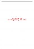 Test Bank For Java Programming - 8th - 2016 All Chapters