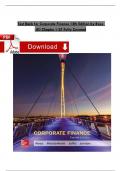Test Bank For Corporate Finance 12th Edition By Ross All &lpar;Chapter 1-27&rpar; Updated Version 2025 Complete Newest Edition Instant Download PDF