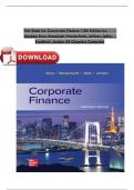 Test Bank for Corporate Finance 13th Edition By Stephen Ross&comma; Randolph Westerfield&comma; Jeffrey Jaffe&comma; Bradford Jordan