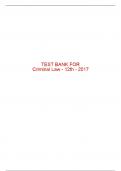 Test Bank For Criminal Law - 12th - 2017 All Chapters
