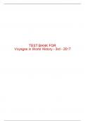 Test Bank For Voyages in World History - 3rd - 2017 All Chapters