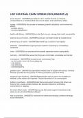 HSC 300 FINAL EXAM SPRING 2025&lpar;GRADED A&rpar;