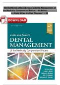 TEST BANK For Little and Falace's Dental Management of the Medically Compromised Patient&comma; 10th Edition by Craig Miller&comma; Verified Chapters 1 - 30&comma; Fully Covered Complete Newest Version