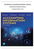 Test Bank for Accounting Information Systems&comma; 16th Edition by Marshall B Romney -ISBN&colon;9780730302476 All Chapters &lpar;1-24&rpar; Latest Version