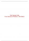 Test Bank For From Slavery to Freedom, 10th Edition All Chapters