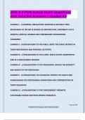 ARE 5&period;0 PCM Actual Exam Questions  with Detailed Answers &vert; Graded A&plus;