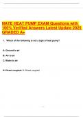 NATE HEAT PUMP EXAM Questions with 100- Verified Answers Latest Update 2025 GRADED A&plus;