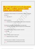 HEAT PUMP ESCO EXAM Questions with 100- Verified Answers Latest Update 2025 GRADED A&plus;&period;