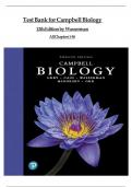 Test Bank for Campbell Biology 12th Edition by Urry&comma; Cain&comma; Wasserman&comma; Minorsky Orr&vert;9780135988046&vert; All Chapters 1-56&vert; LATEST VERSION A&plus;