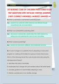 ATI NURSING CARE OF CHILDREN PROCTORED EXAM  TEST QUESTIONS WITH DETAILED VERIFIED ANSWERS  &lpar;100&percnt; CORRECT ANSWERS&rpar; &sol;ALREADY GRADED A&plus;
