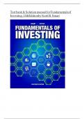 Test bank and Solution Manual for Fundamentals of Investing&comma; 14th Edition by Scott B&period; Smart chapter 1 to 17 fully covered &vert; Complete Guide A&plus;&period;Test bank and Solution Manual for Fundamentals of Investing&comma; 14th Edition by Scott B&period; Smart chapter 1 to 17 fully