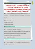 CERTIFIED ALCOHOL AND DRUG COUNSELOR  CADC&sol;CDAC PRE-TEST EXAM NC VERSION QUESTIONS WITH DETAILED VERIFIED ANSWERS &lpar;100&percnt;  CORRECT ANSWERS&rpar; &sol;ALREADY GRADED A&plus;
