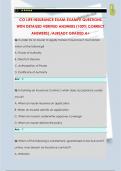 CO LIFE INSURANCE EXAM-EXAMFX QUESTIONS  WITH DETAILED VERIFIED ANSWERS &lpar;100&percnt; CORRECT  ANSWERS&rpar; &sol;ALREADY GRADED A&plus;