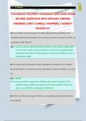 COLORADO PROPERTY INSURANCE &lpar;FOCUSED EXAM  REVIEW&rpar; QUESTIONS WITH DETAILED VERIFIED  ANSWERS &lpar;100&percnt; CORRECT ANSWERS&rpar; &sol;ALREADY  GRADED A&plus;