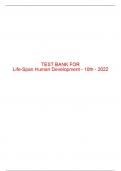 Test Bank For Life-Span Human Development - 10th - 2022 All Chapters