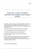 Nurse 261 - Exam 2 FA DAVIS Questions And Answers Latest Update &lpar;2025&rpar;&excl;&excl;