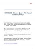 NURS 261 - Module Quiz 4 With Actual Solution &lpar;2025&rpar;&excl;&excl;