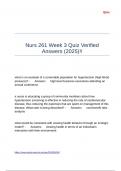 Nurs 261 Week 3 Quiz Verified Answers &lpar;2025&rpar;&excl;&excl;