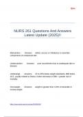 NURS 261 Questions And Answers Latest Update &lpar;2025&rpar;&excl;&excl;