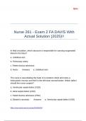 Nurse 261 - Exam 2 FA DAVIS With Actual Solution &lpar;2025&rpar;&excl;&excl;