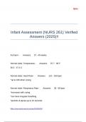 Infant Assessment &lpar;NURS 261&rpar; Verified Answers &lpar;2025&rpar;&excl;&excl;