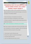 FUNDAMENTALS FINAL TEST BANK QUESTIONS WITH  DETAILED VERIFIED ANSWERS &lpar;100&percnt; CORRECT  ANSWERS&rpar; &sol;ALREADY GRADED A&plus;