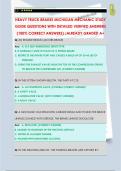 HEAVY TRUCK BRAKES MICHIGAN MECHANIC STUDY  GUIDE QUESTIONS WITH DETAILED VERIFIED ANSWERS  &lpar;100&percnt; CORRECT ANSWERS&rpar; &sol;ALREADY GRADED A&plus;
