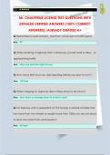 MI&period; CHAUFFEUR LICENSE TEST QUESTIONS WITH  DETAILED VERIFIED ANSWERS &lpar;100&percnt; CORRECT  ANSWERS&rpar; &sol;ALREADY GRADED A&plus;