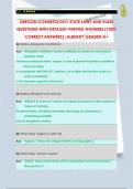 OREGON COSMETOLOGY STATE LAWS AND RULES QUESTIONS WITH DETAILED VERIFIED ANSWERS &lpar;100&percnt;  CORRECT ANSWERS&rpar; &sol;ALREADY GRADED A&plus;