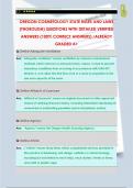 OREGON COSMETOLOGY STATE RULES AND LAWS  &lpar;THOROUGH&rpar; QUESTIONS WITH DETAILED VERIFIED  ANSWERS &lpar;100&percnt; CORRECT ANSWERS&rpar; &sol;ALREADY  GRADED A&plus;