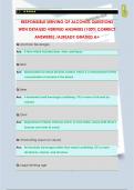 RESPONSIBLE SERVING OF ALCOHOL QUESTIONS  WITH DETAILED VERIFIED ANSWERS &lpar;100&percnt; CORRECT  ANSWERS&rpar; &sol;ALREADY GRADED A&plus;