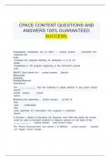 &Tab;CPACE CONTENT QUESTIONS AND  &Tab;&Tab;ANSWERS 100&percnt; GUARANTEED &Tab;&Tab;&Tab;SUCCESS&period;&Tab; 