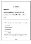 BHA2102 Leadership & Communication Comprehensive Finals Test &lpar;Qns & Ans&rpar; 2025