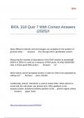 BIOL 318 Quiz 7 With Correct Answers &lpar;2025&rpar;&excl;&excl;