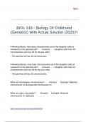 BIOL 318 - Biology Of Childhood &lpar;Genetics&rpar; With Actual Solution &lpar;2025&rpar;&excl;&excl;