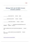 Biology 318 Lab -3 With Correct Answers &lpar;2025&rpar;&excl;&excl;