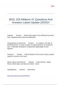 BIOL 318 Midterm -1 Questions And Answers Latest Update &lpar;2025&rpar;&excl;&excl;