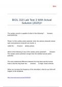 BIOL 318 Lab Test 3 With Actual Solution &lpar;2025&rpar;&excl;&excl;