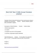 Biol 318 Test 2 With Actual Solution &lpar;2025&rpar;&excl;&excl;