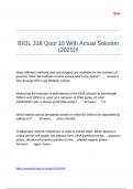 BIOL 318 Quiz 10 With Actual Solution &lpar;2025&rpar;&excl;&excl;