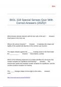 BIOL 318 Special Senses Quiz With Correct Answers &lpar;2025&rpar;&excl;&excl;