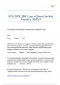 VCU BIOL 318 Exam 4 Bisset Verified Answers &lpar;2025&rpar;&excl;&excl;