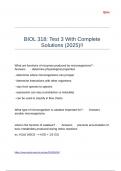 BIOL 318 Test 3 With Complete Solutions &lpar;2025&rpar;&excl;&excl;