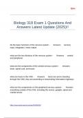 Biology 318 Exam 1 Questions And Answers Latest Update &lpar;2025&rpar;&excl;&excl;