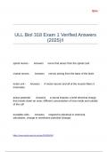ULL Biol 318 Exam 1 Verified Answers &lpar;2025&rpar;&excl;&excl;