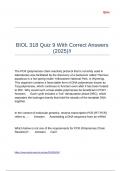 BIOL 318 Quiz 9 With Correct Answers &lpar;2025&rpar;&excl;&excl;