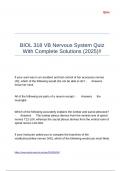 BIOL 318 VB Nervous System Quiz With Complete Solutions &lpar;2025&rpar;&excl;&excl;