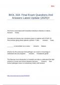 BIOL 318- Final Exam Questions And Answers Latest Update &lpar;2025&rpar;&excl;&excl;