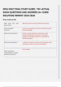 WGU D027 FINAL STUDY GUIDE &sol; 90&plus; ACTUAL EXAM QUESTIONS AND ANSWERS &lpar;A&plus; GUIDE SOLUTION&rpar; NEWEST 2025&sol;2026