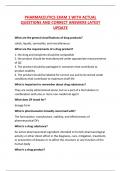 PHARMACEUTICS EXAM 1 WITH ACTUAL QUESTIONS AND CORRECT ANSWERS LATEST UPDATE